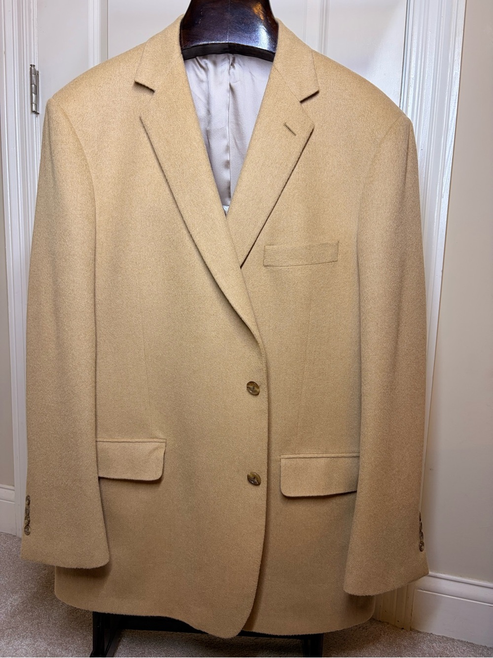 Southwick 100% Camel Hair Sport Coat 48L Made USA Tan Camel Blazer Trad Ivy